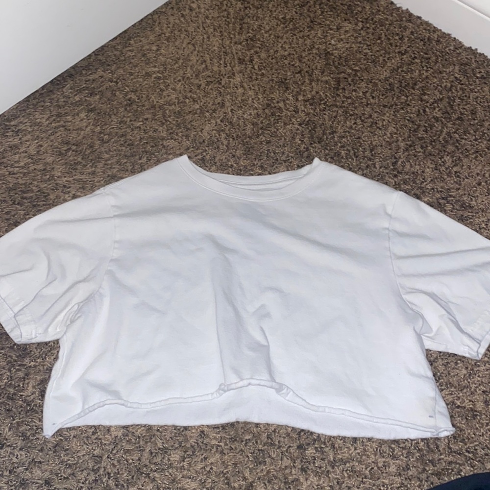cropped white shirt